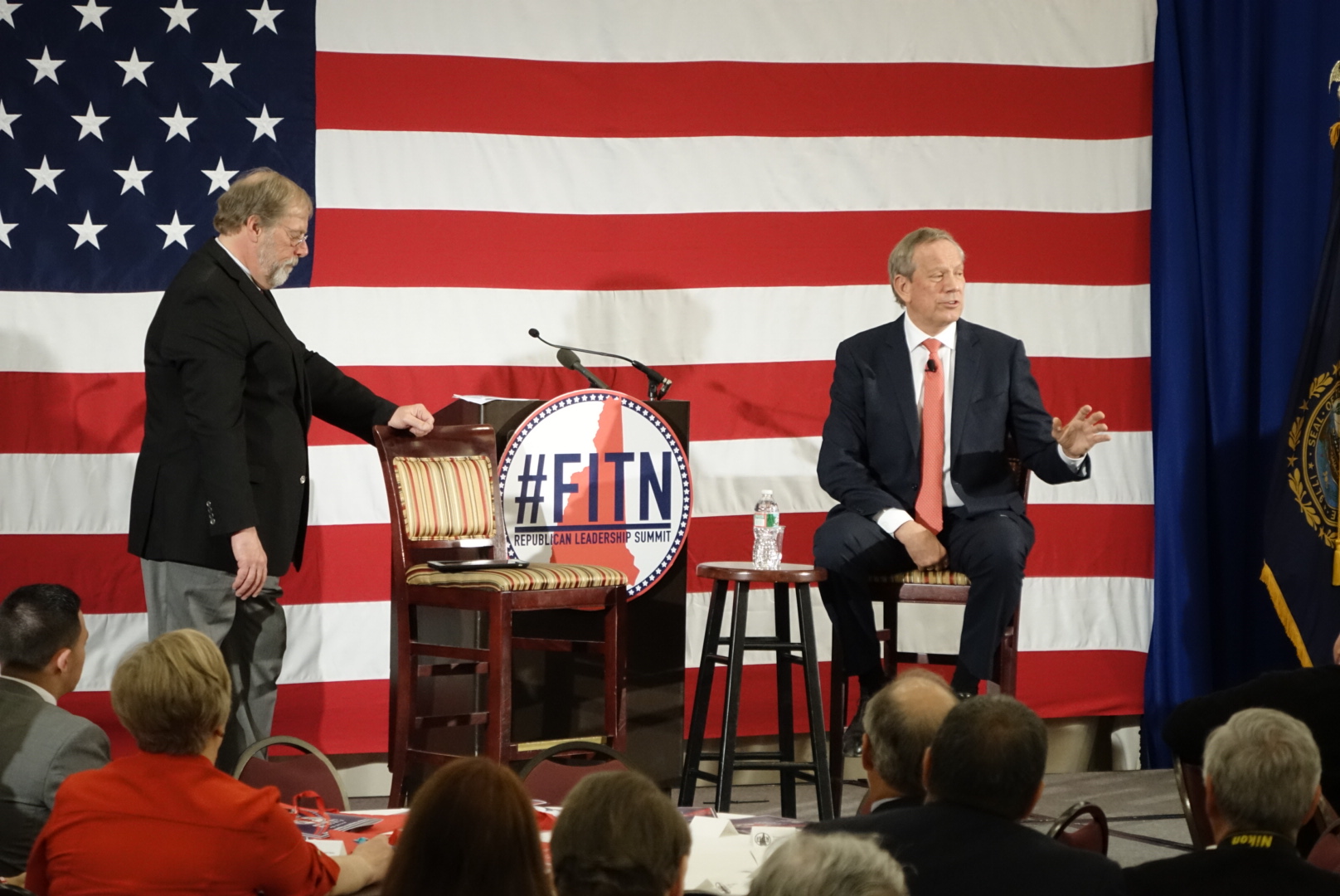 George Pataki onstage at the New Hampshire Republican Party Leadership Summit.  4/17/15